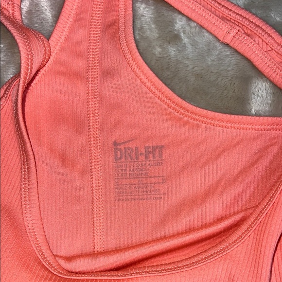 Nike Orange Sleeveless Fitted Backless Tank Top - Picture 3 of 8